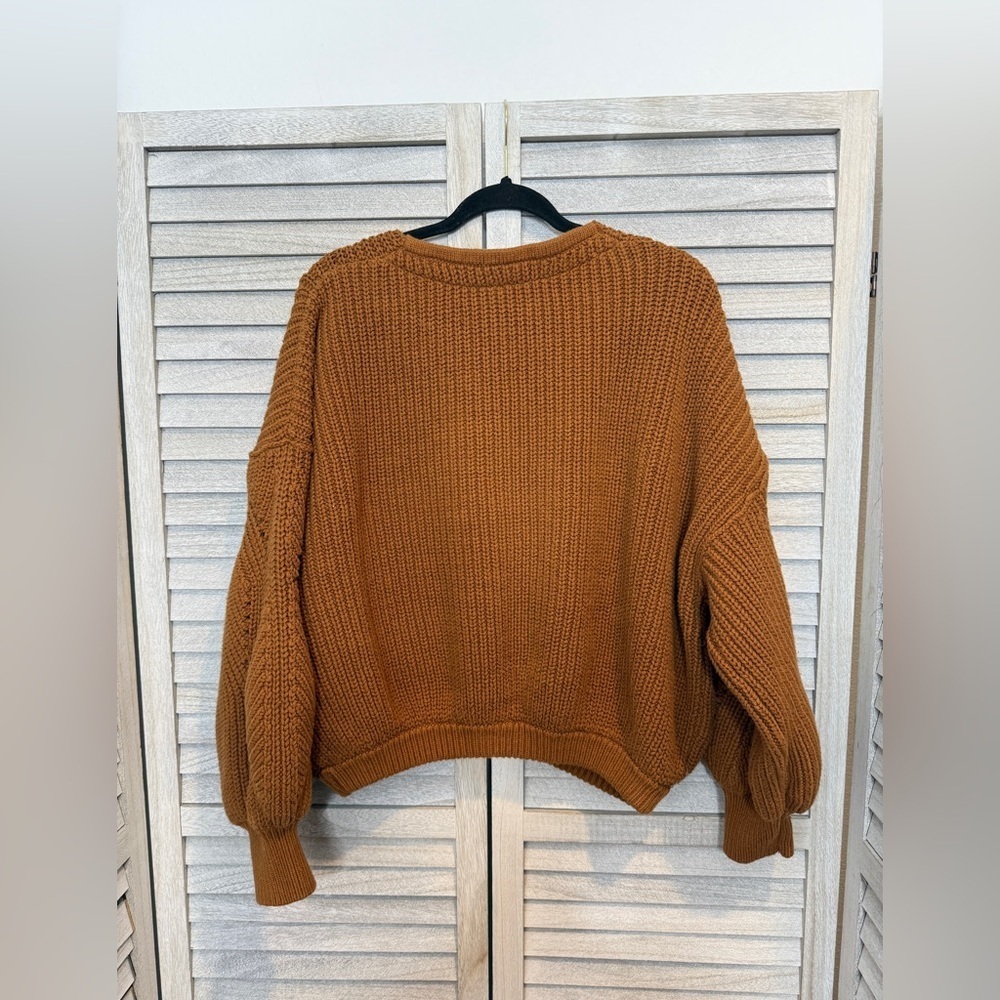 Free People All Day Long V-neck Sweater Size L - Picture 4 of 6